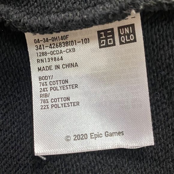 Uniqlo Fortnite DJ Yonder Hoodie Mens Medium Black Premium Graphic Sweatshirt - Picture 12 of 14